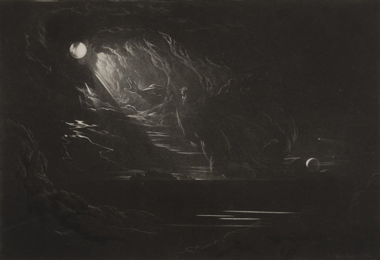 A fény teremtése, 1827 körül (mezzotint) alkotó: John Martin