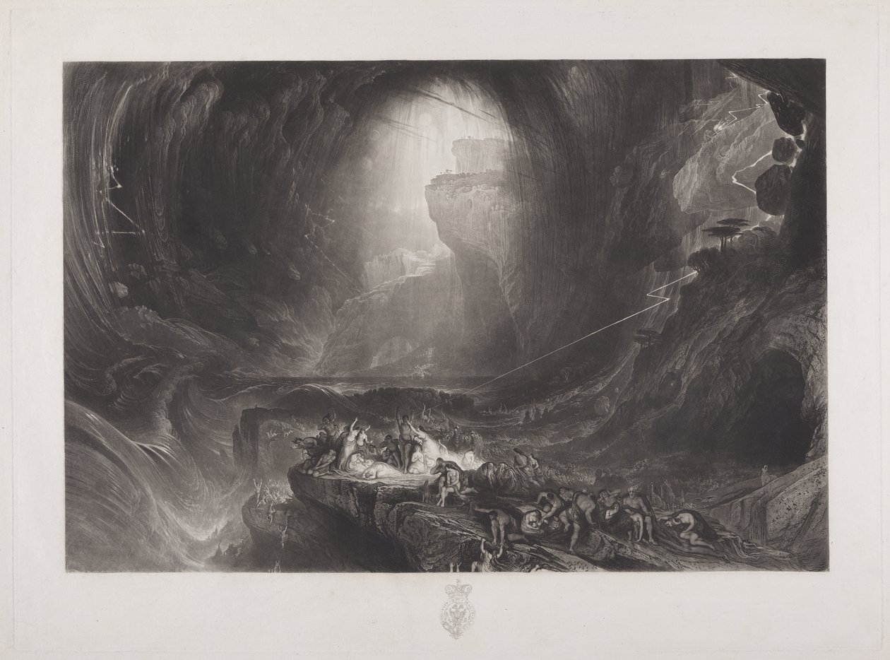 The Deluge, 1828 körül (wc papíron) alkotó: John Martin