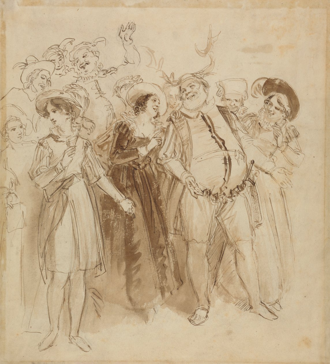 Falstaff Herne-nek álcázva alkotó: John Massey Wright