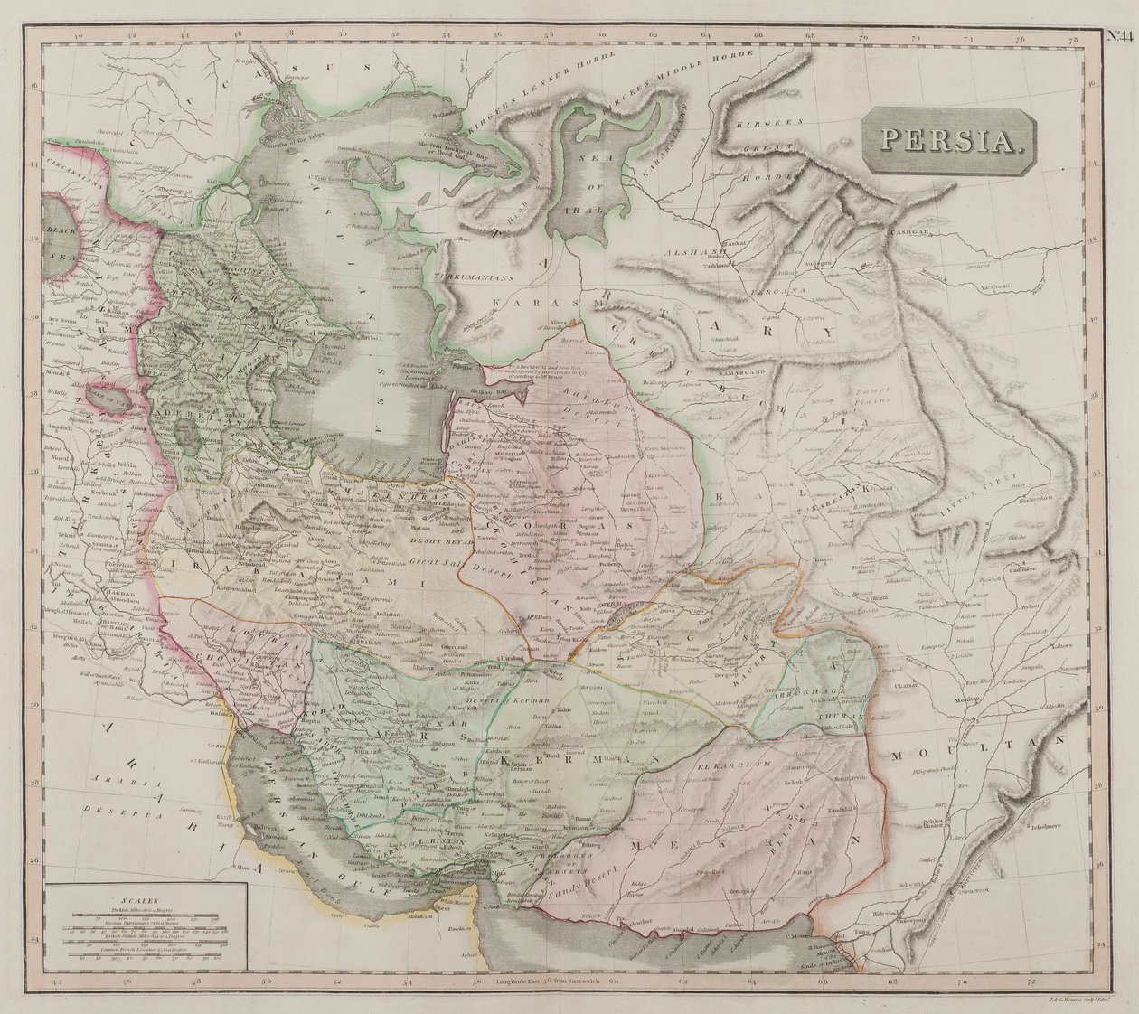 Persia (kézzel színezett metszet) alkotó: John Menzies
