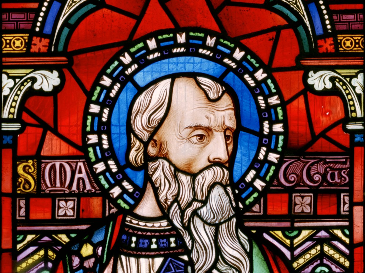 Szent Máté, 1863 (ólomüveg) alkotó: John Millner Allen
