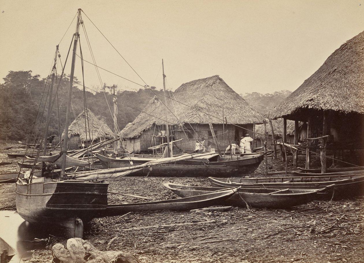 Trópusi táj, Landing, Chipigana, 1871. alkotó: John Moran