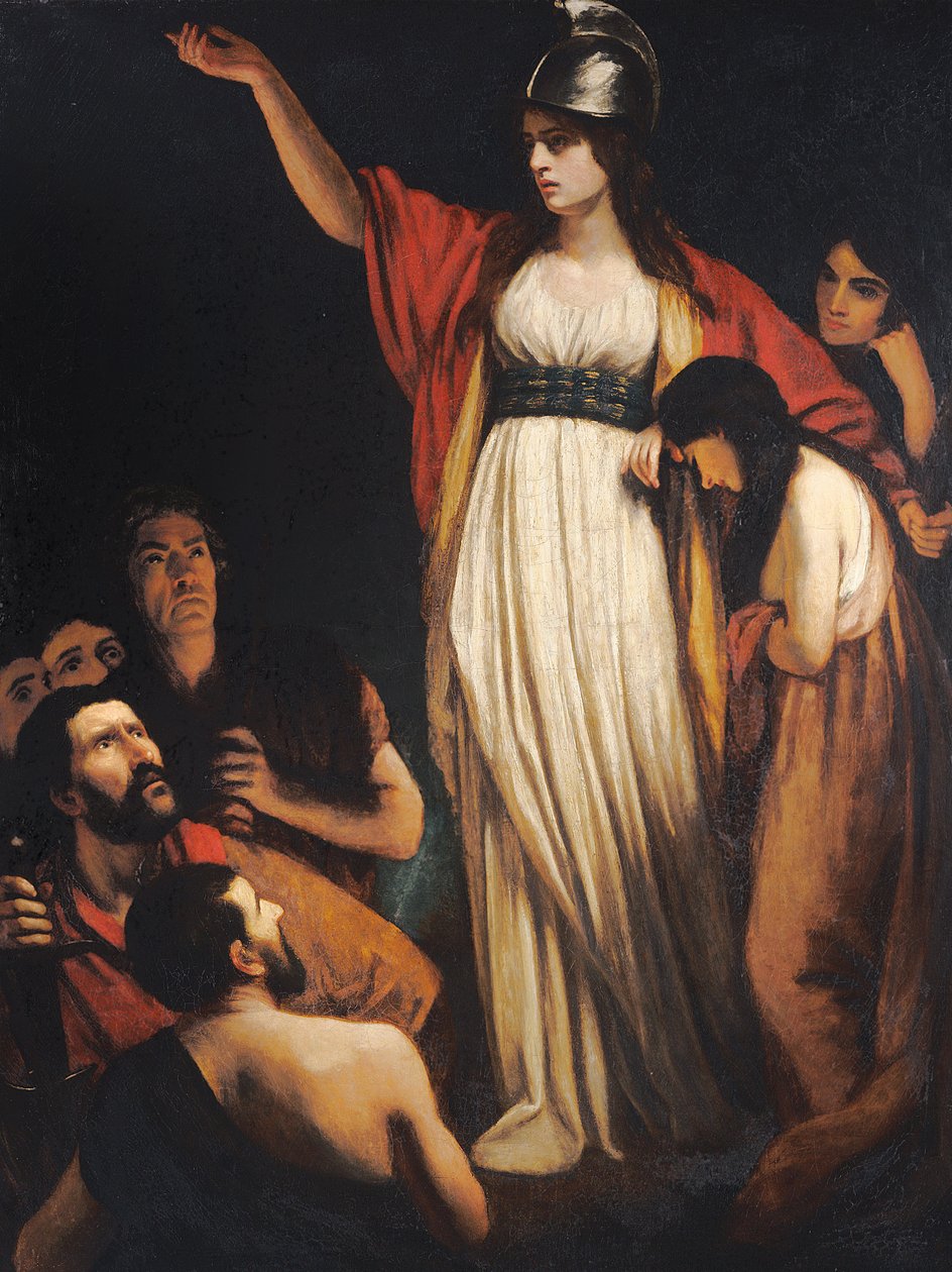 Boadicea a briteket háborgatja alkotó: John Opie