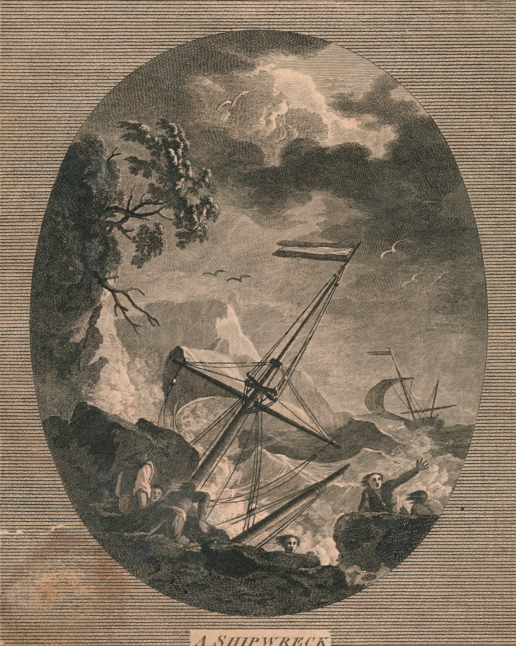 "Egy hajótörés", 1773. alkotó: John Pye