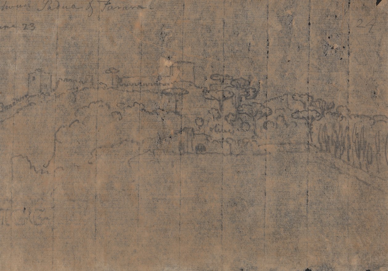 Padova és Ferrara között, június 23 alkotó: John Robert Cozens