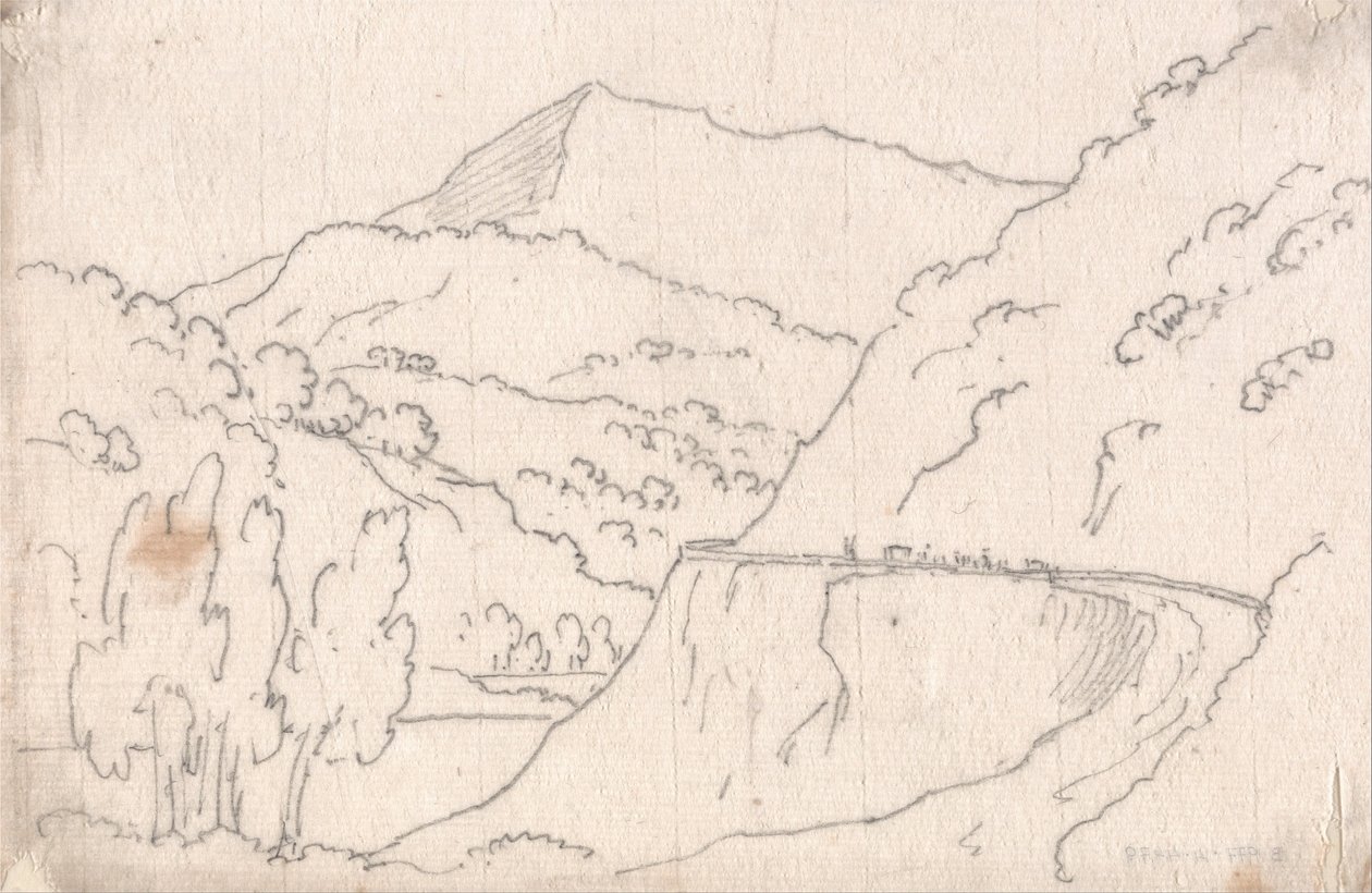 Tavarnelle és Capriano között alkotó: John Robert Cozens