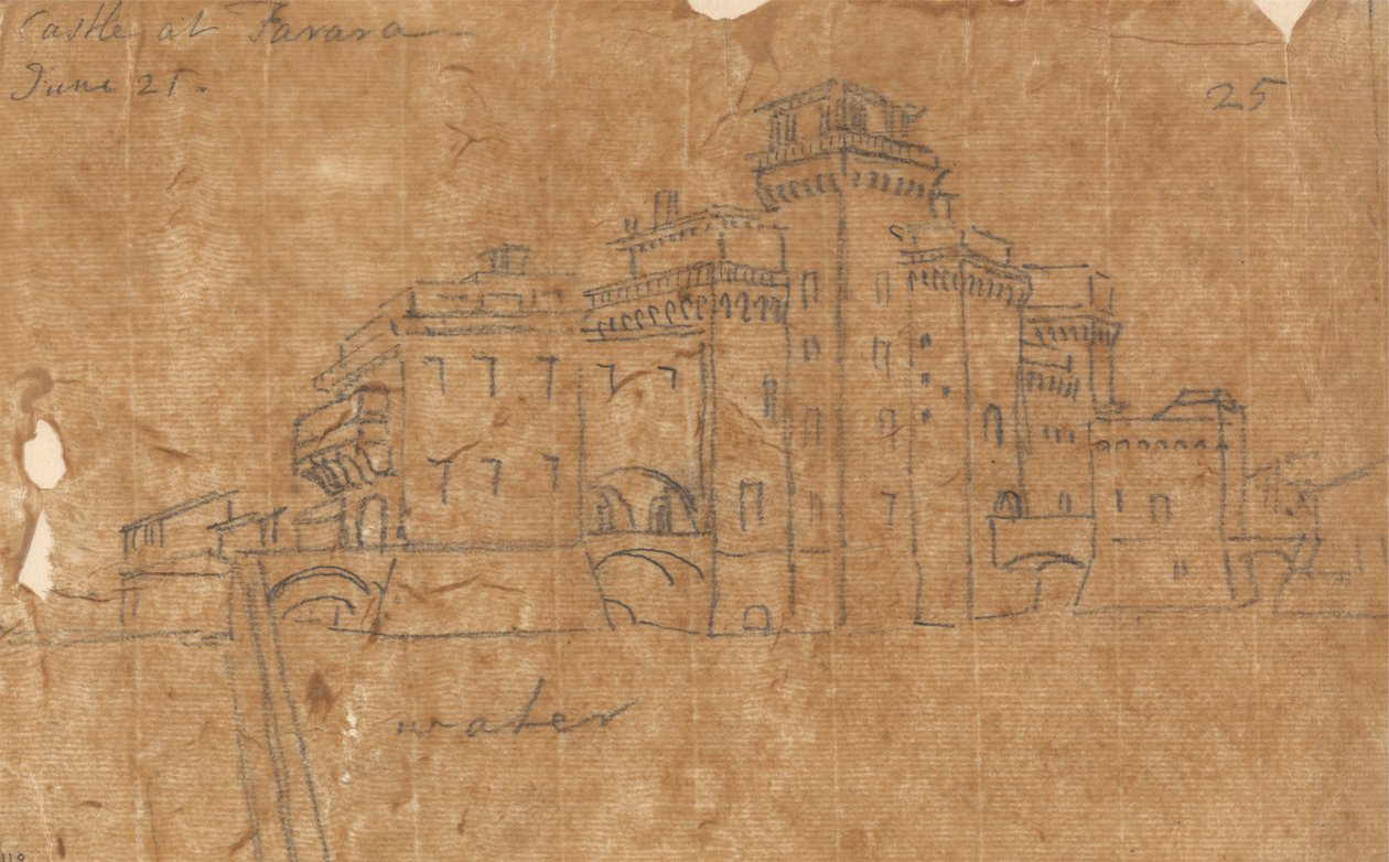 A ferrarai kastély, június 21 alkotó: John Robert Cozens