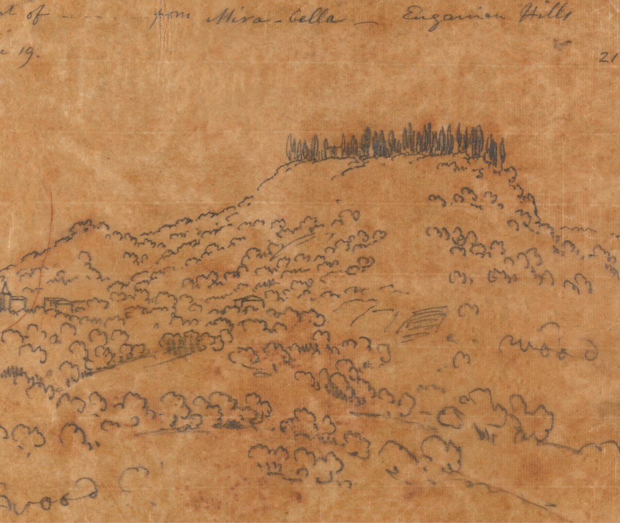 Mirabellából, Euganean Hills, június 19. alkotó: John Robert Cozens
