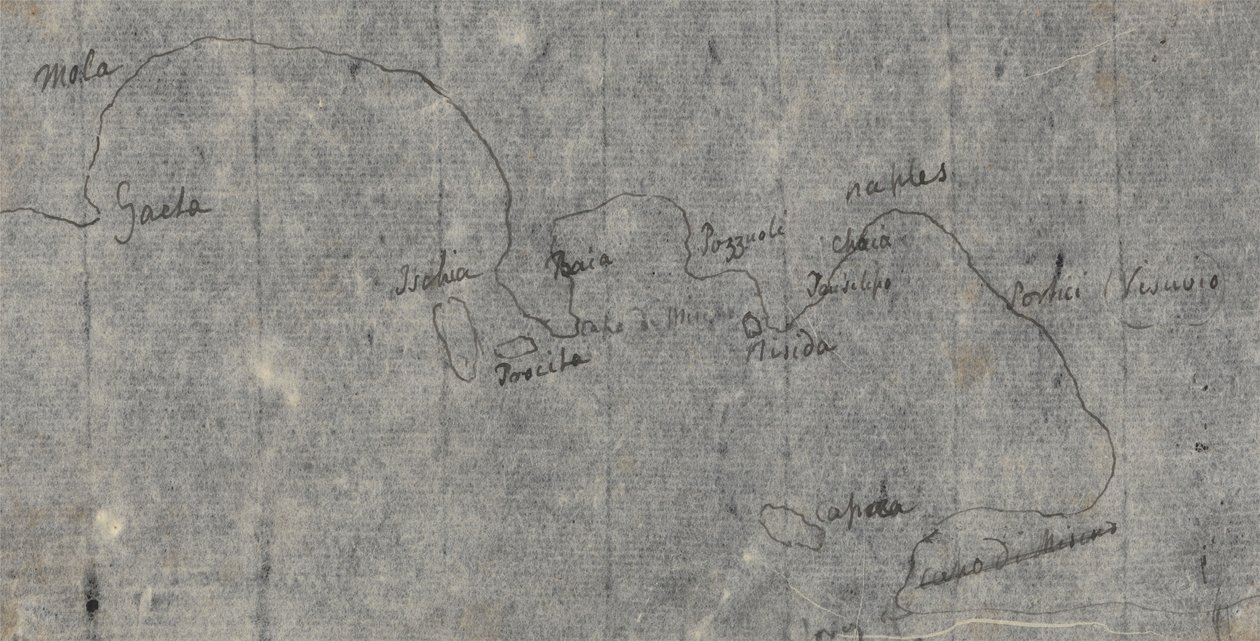 Nápolyi-öböl térkép alkotó: John Robert Cozens