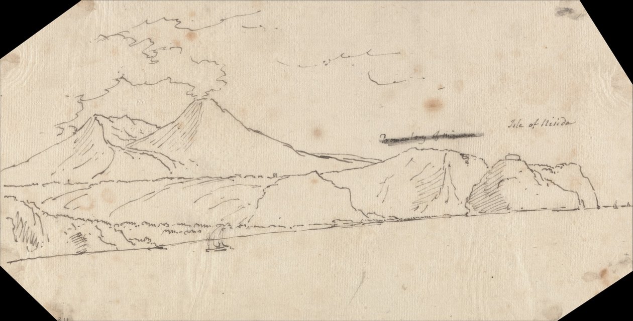 Nisida-sziget alkotó: John Robert Cozens