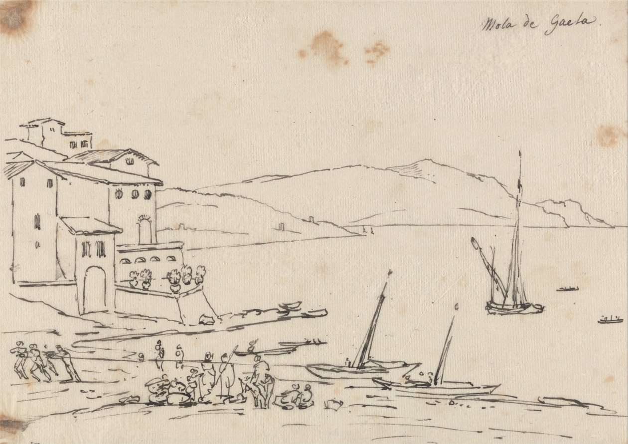 Mola di Gaeta alkotó: John Robert Cozens