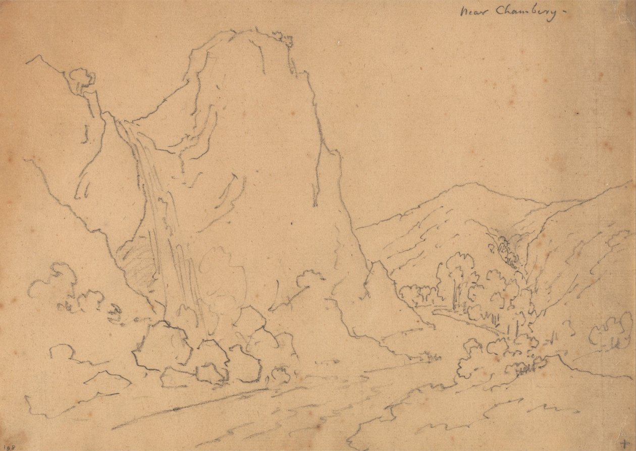 Chambéry közelében alkotó: John Robert Cozens