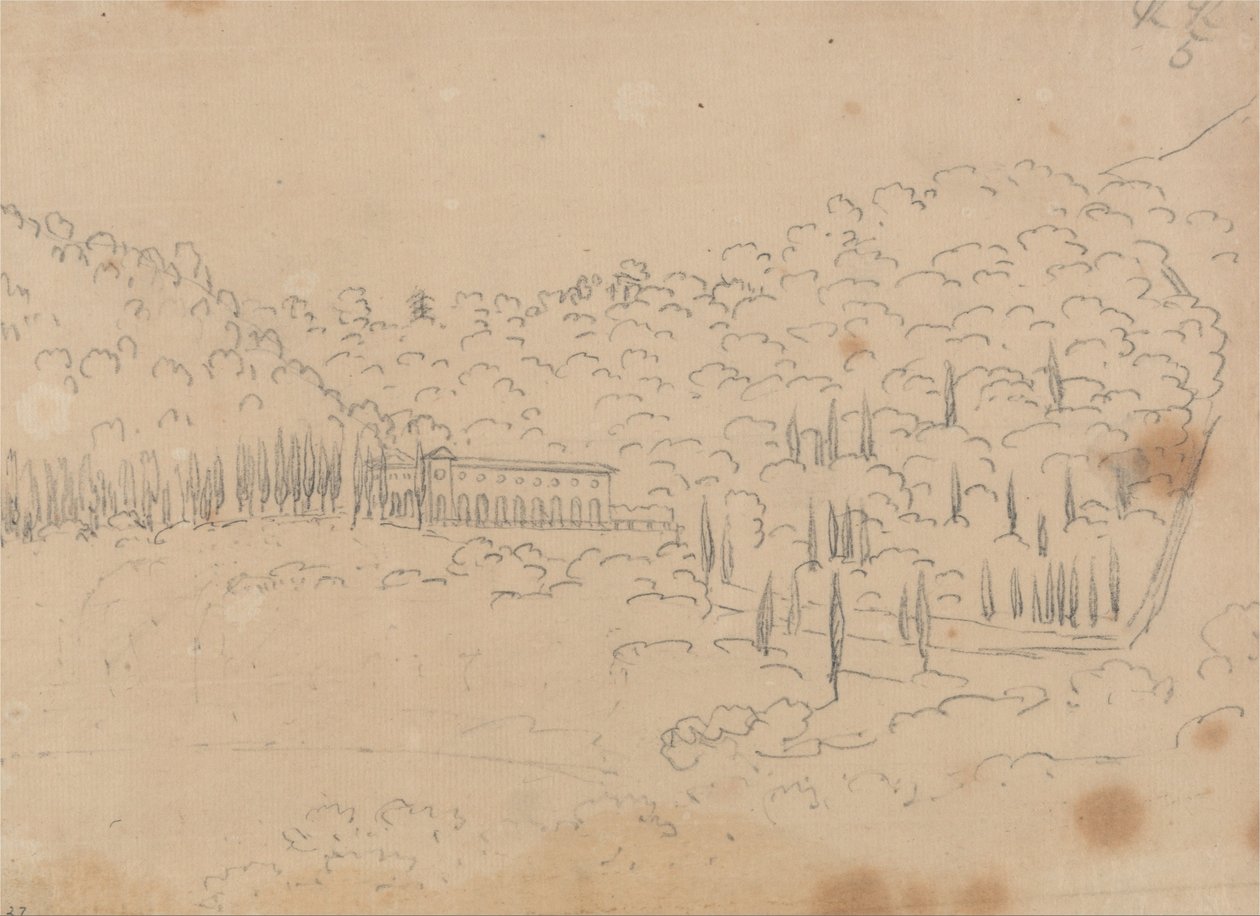 Kilátás egy villára alkotó: John Robert Cozens