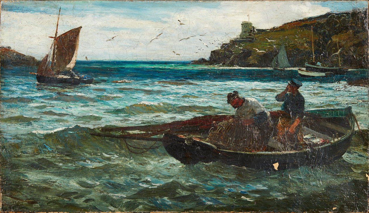 Fisherfolk (olaj, vászon) alkotó: John Robertson Reid