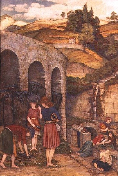 A széntolvajok (tempera) alkotó: John Roddam Spencer Stanhope