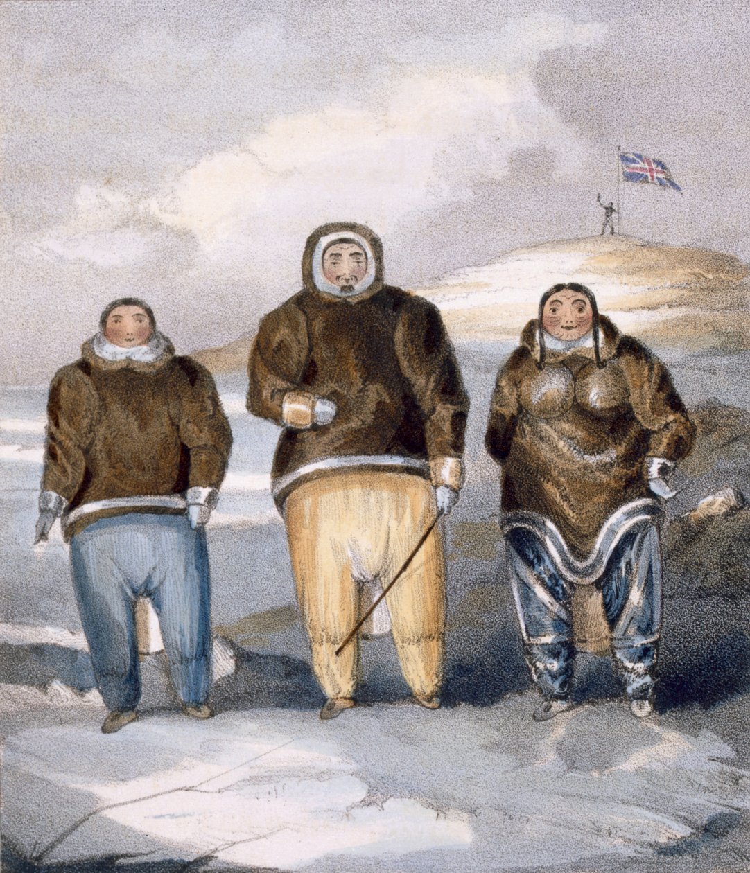 Kawalua, Tiagashu és Adlurak, 1835 alkotó: John Ross