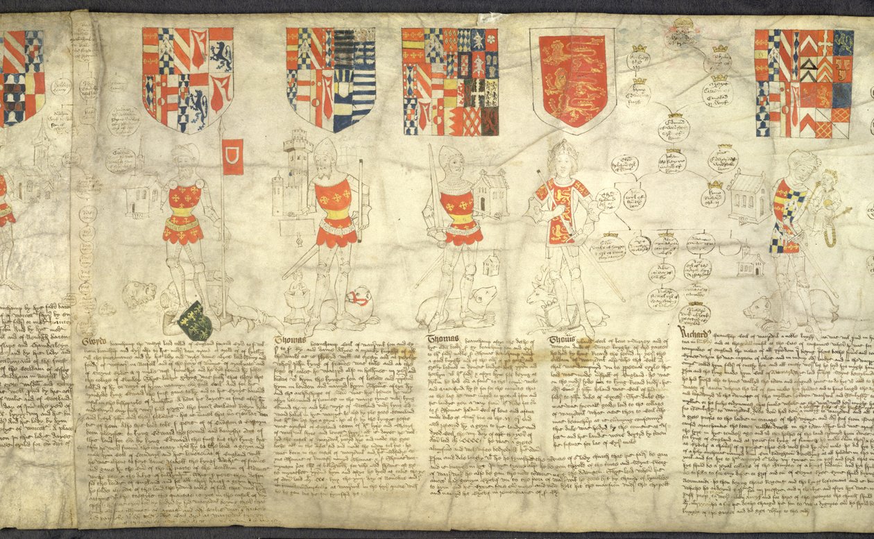 Illusztráció a "The Rous Roll"-ból alkotó: John Rous