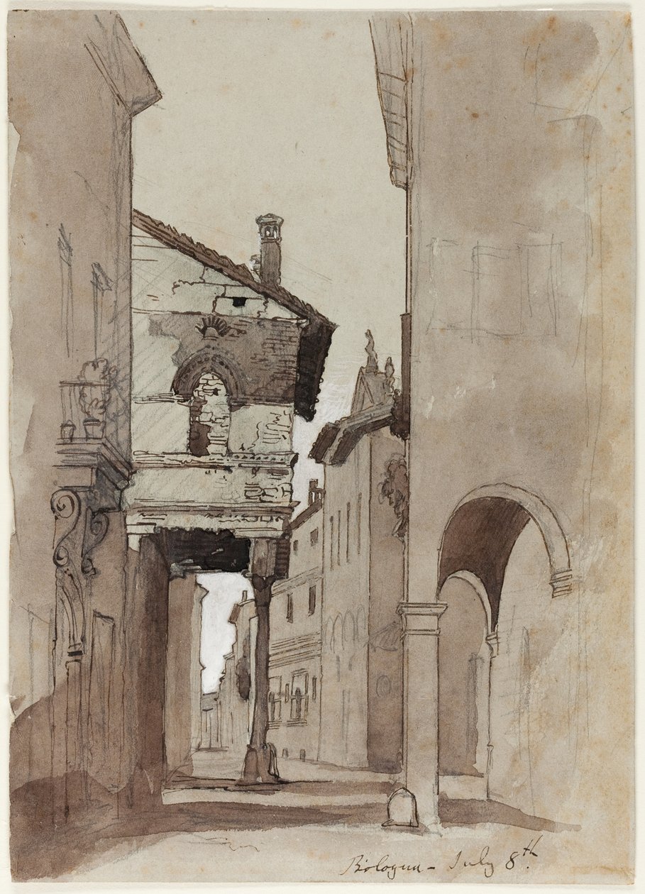Utca Bolognában alkotó: John Ruskin