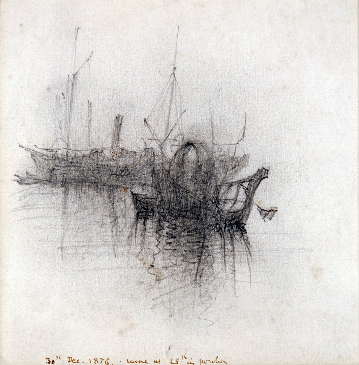 „Study of Shipping”, 1876 alkotó: John Ruskin