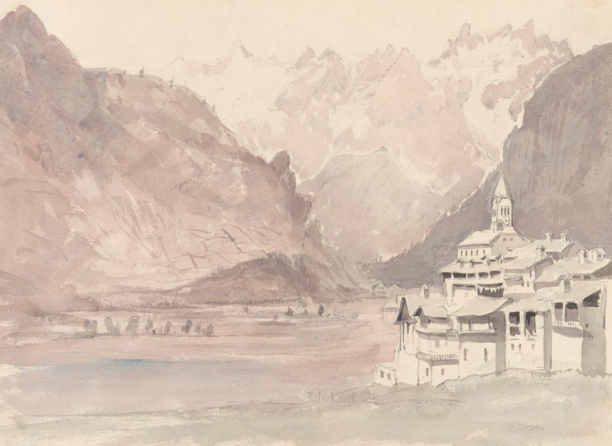 Svájci hegyi táj alkotó: John Ruskin