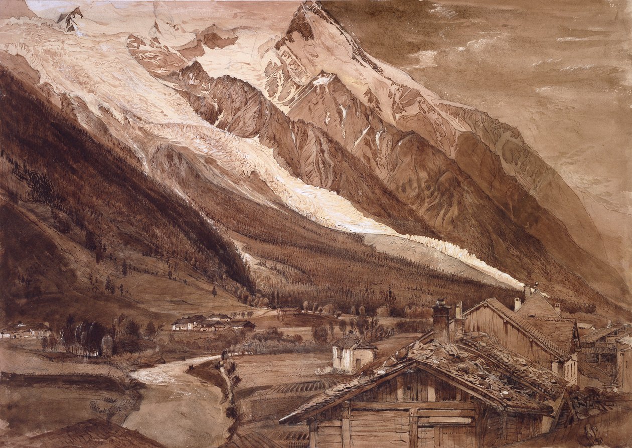 The Glacier des Bossons, Chamonix, 1849. június alkotó: John Ruskin