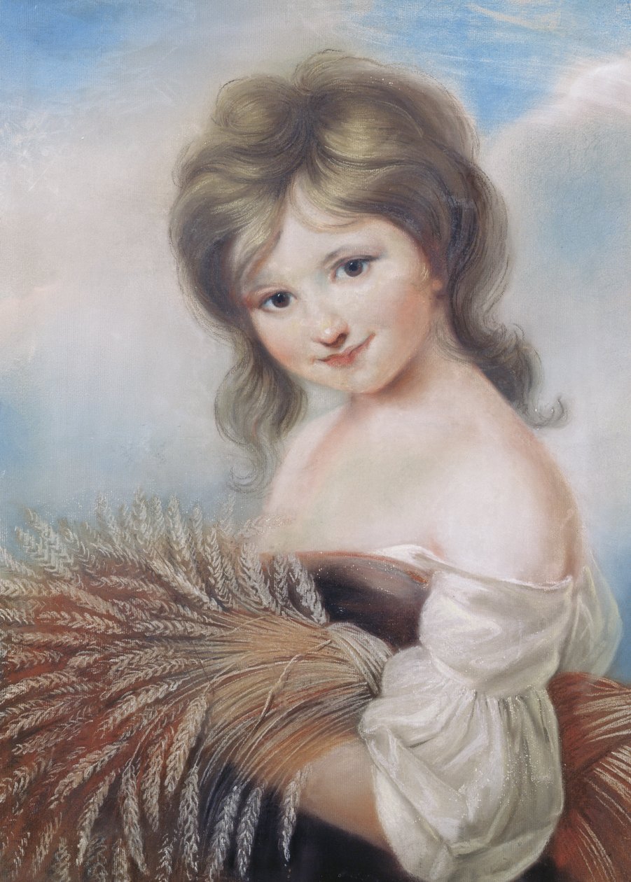 The Harvest Girl, 1780 körül (pasztell) alkotó: John Russell