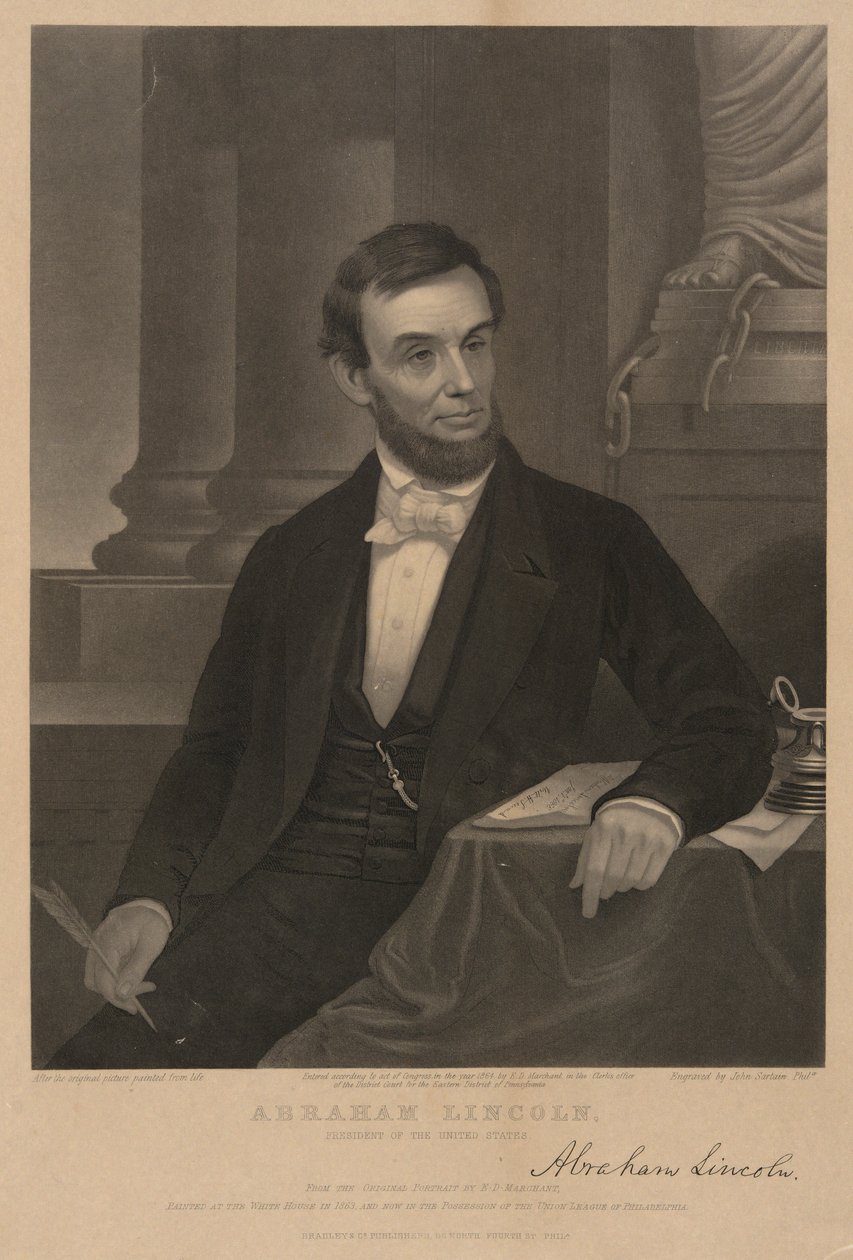 Abraham Lincoln alkotó: John Sartain