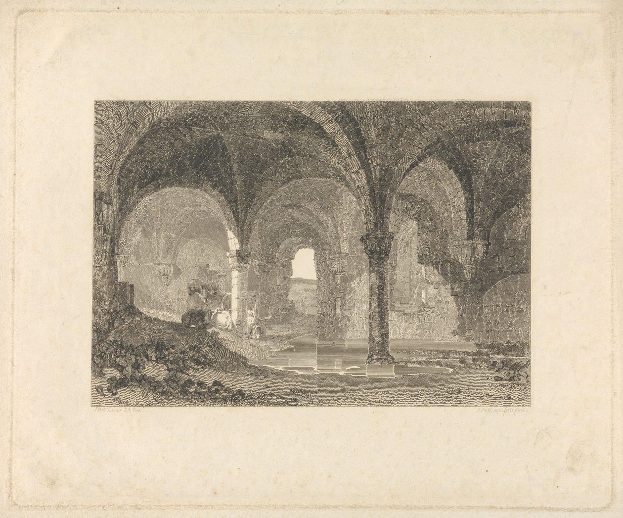 Kripta a Yorkshire-i Kirkstall Abbeyben alkotó: John Scott