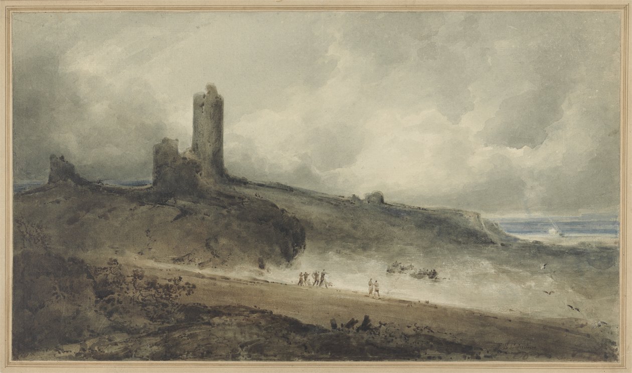 Aberystwyth-kastély (papír nélkül) alkotó: John Sell Cotman