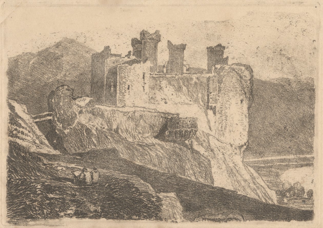 Harlech kastély alkotó: John Sell Cotman