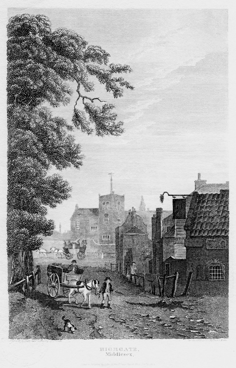 Highgate, London, 1814. alkotó: John Shury