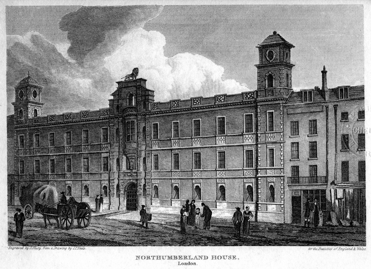 Northumberland House, Westminster, London, 1815. alkotó: John Shury