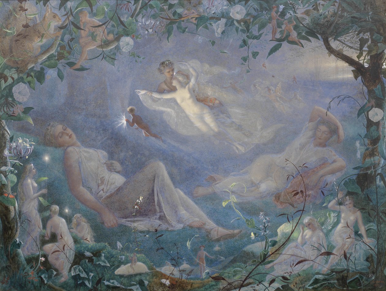 Jelenet a Szentivánéji álomból, 1873. alkotó: John Simmons