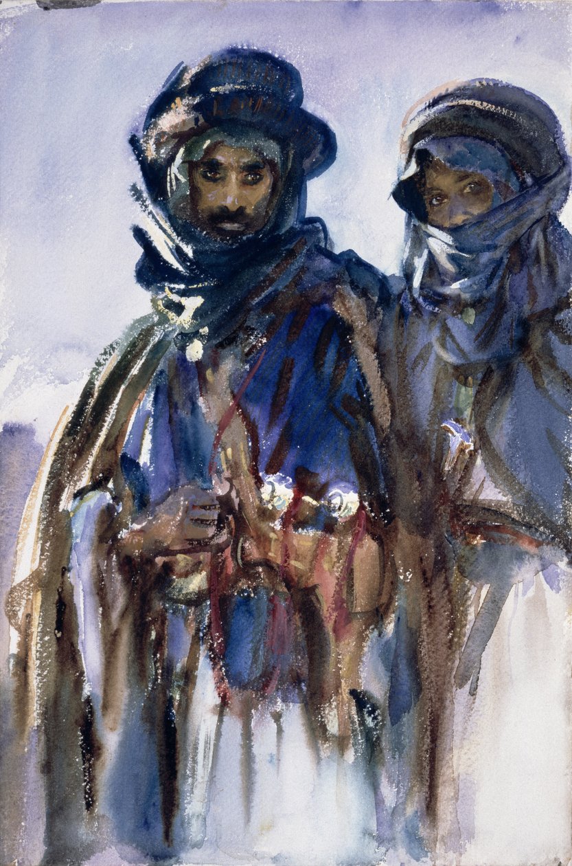 Beduinok, 1905 körül (wc papíron) alkotó: John Singer Sargent