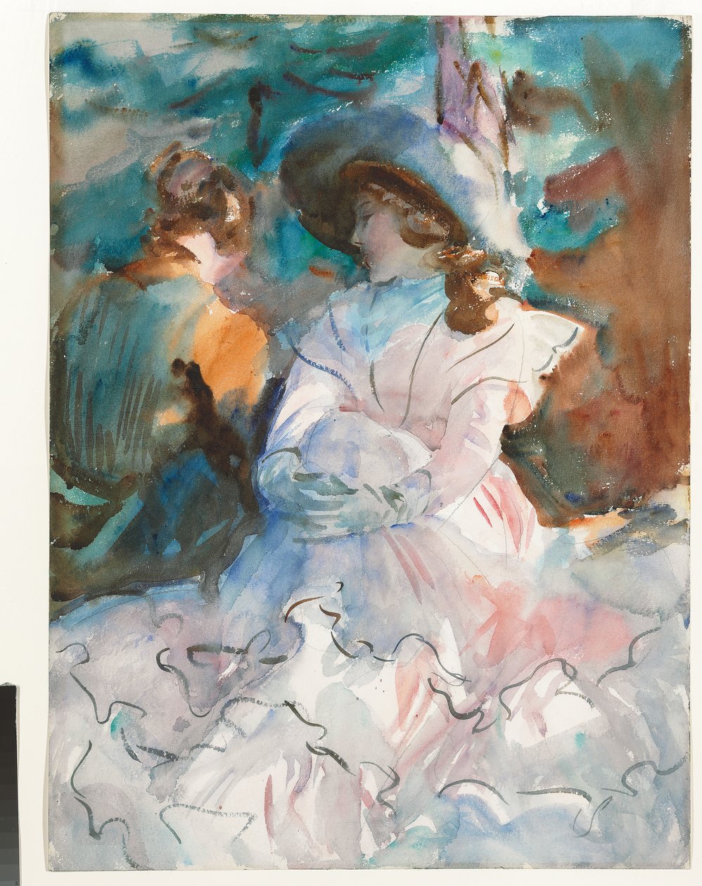 Ladies in the Shade: Abriès, 1912 alkotó: John Singer Sargent