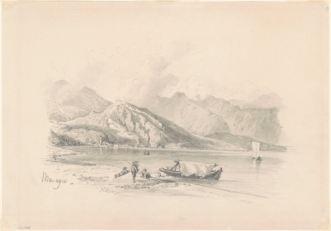 Lake Shore, Menaggio [recto], 1869. alkotó: John Singer Sargent