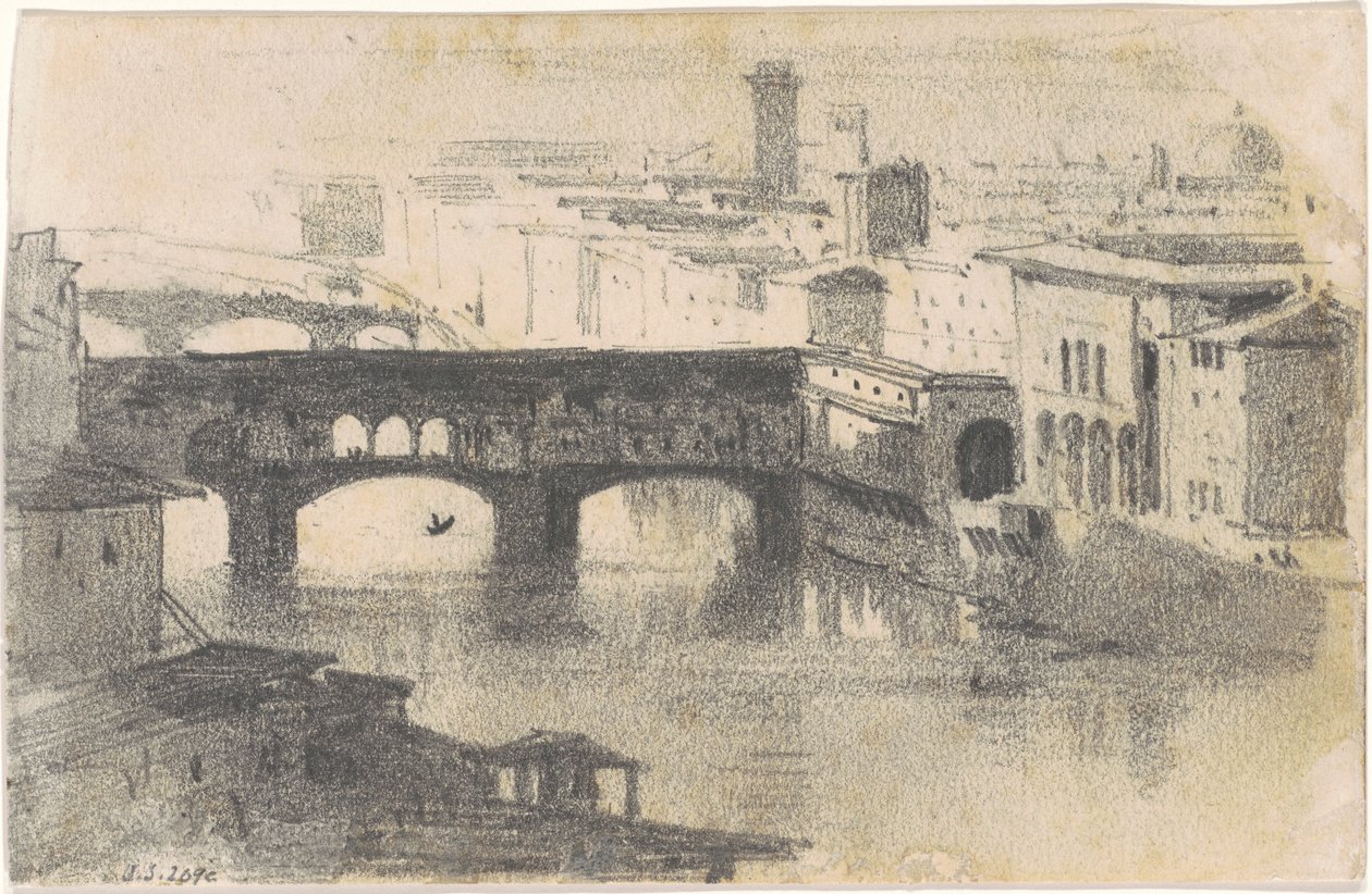 Ponte Vecchio, Firenze [recto] alkotó: John Singer Sargent