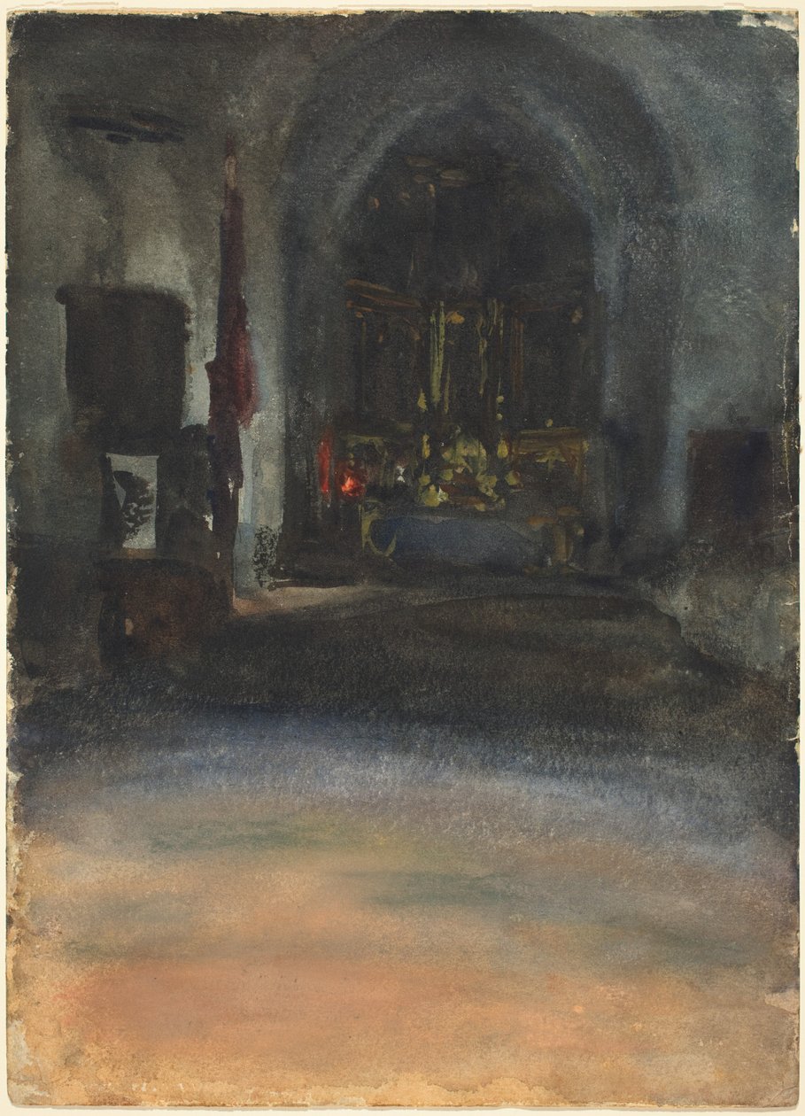 Spanyol templombelső, c. 1880. alkotó: John Singer Sargent