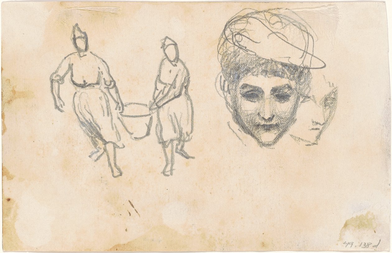 Paraszttanulmányok [verso], 1870-1872. alkotó: John Singer Sargent