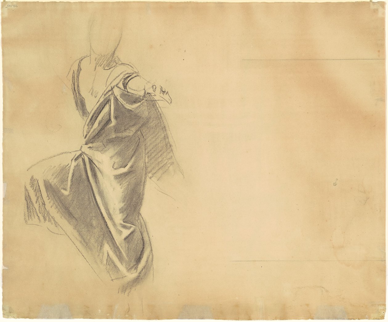 Study of Drapery [fordítva] alkotó: John Singer Sargent