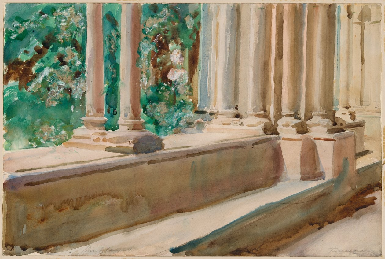 Tarragona terasz és kert alkotó: John Singer Sargent