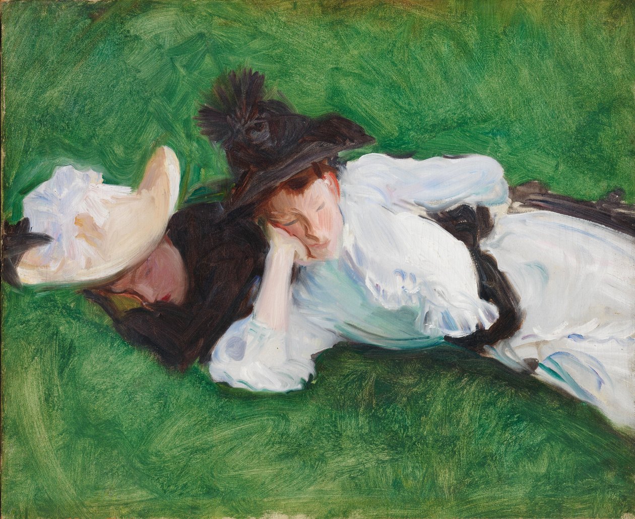 Két lány a pázsiton, 1889 alkotó: John Singer Sargent