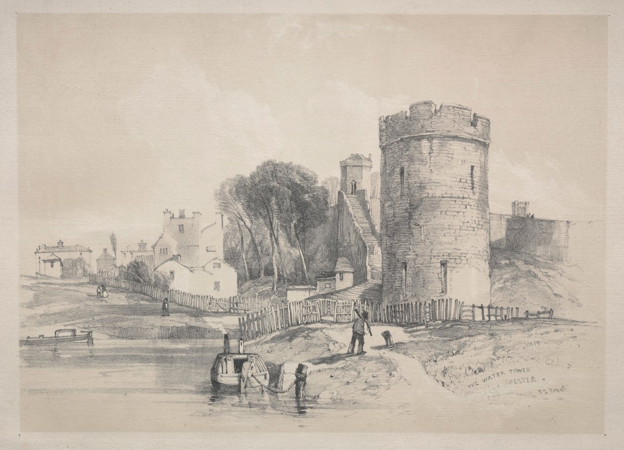 A víztorony, Chester. alkotó: John Skinner Prout