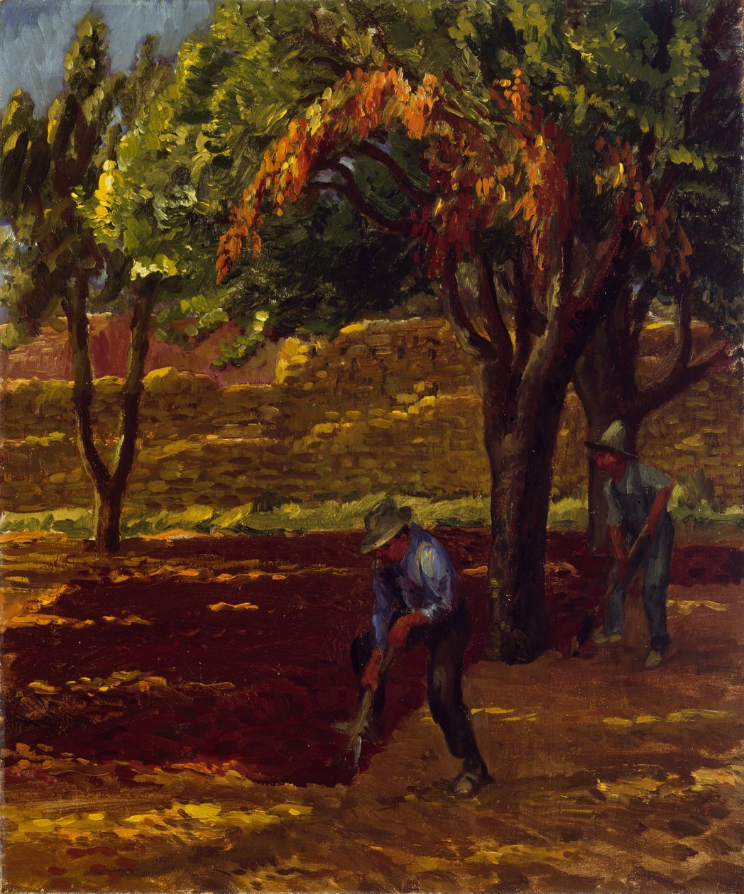 Hombres a kertben alkotó: John French Sloan