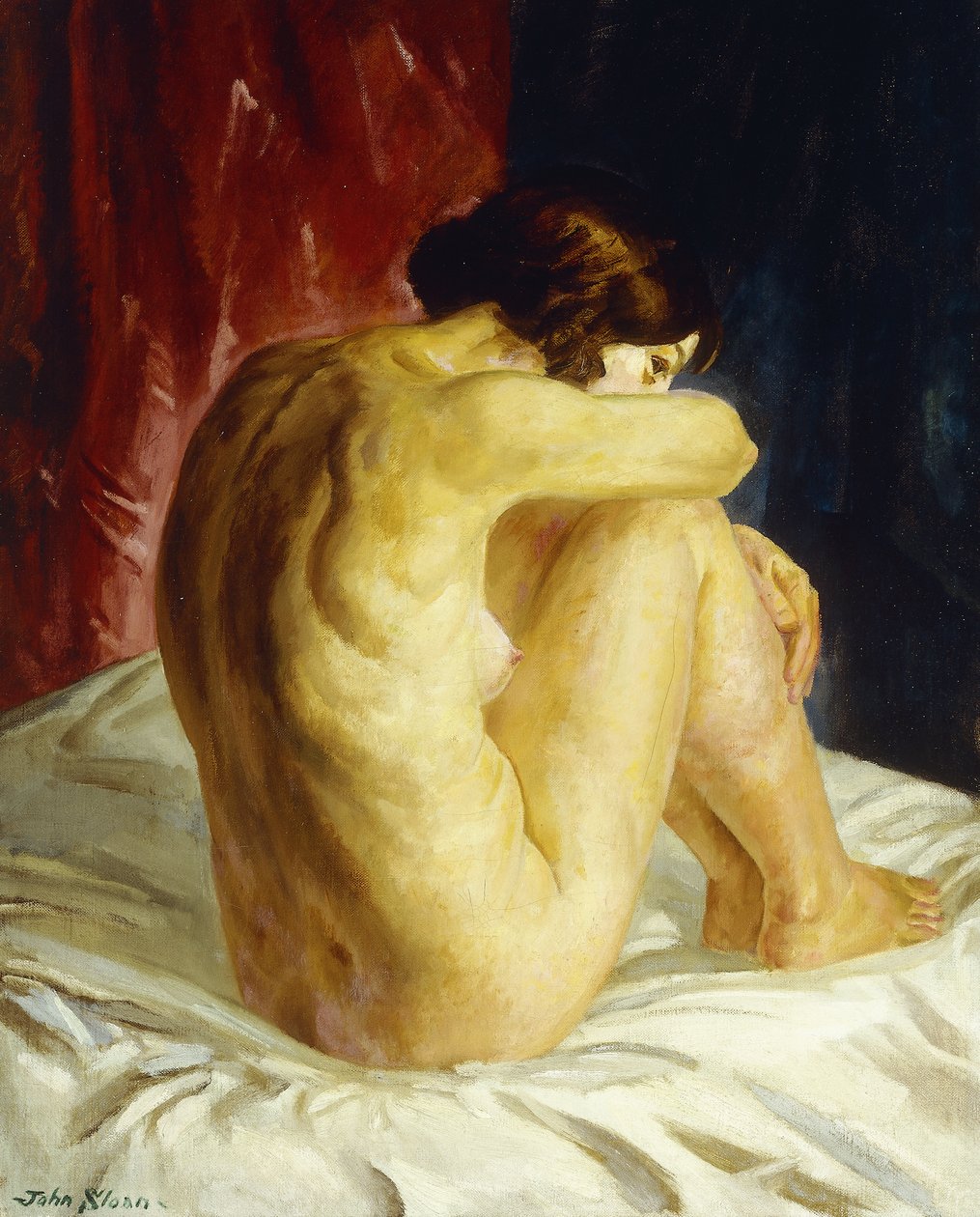 Meztelenül pillantva vissza alkotó: John French Sloan