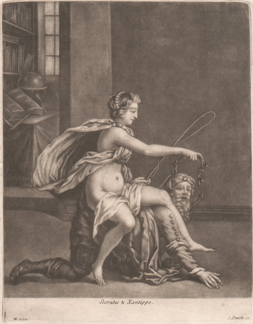 Szókratész és Xantippe alkotó: John Smith