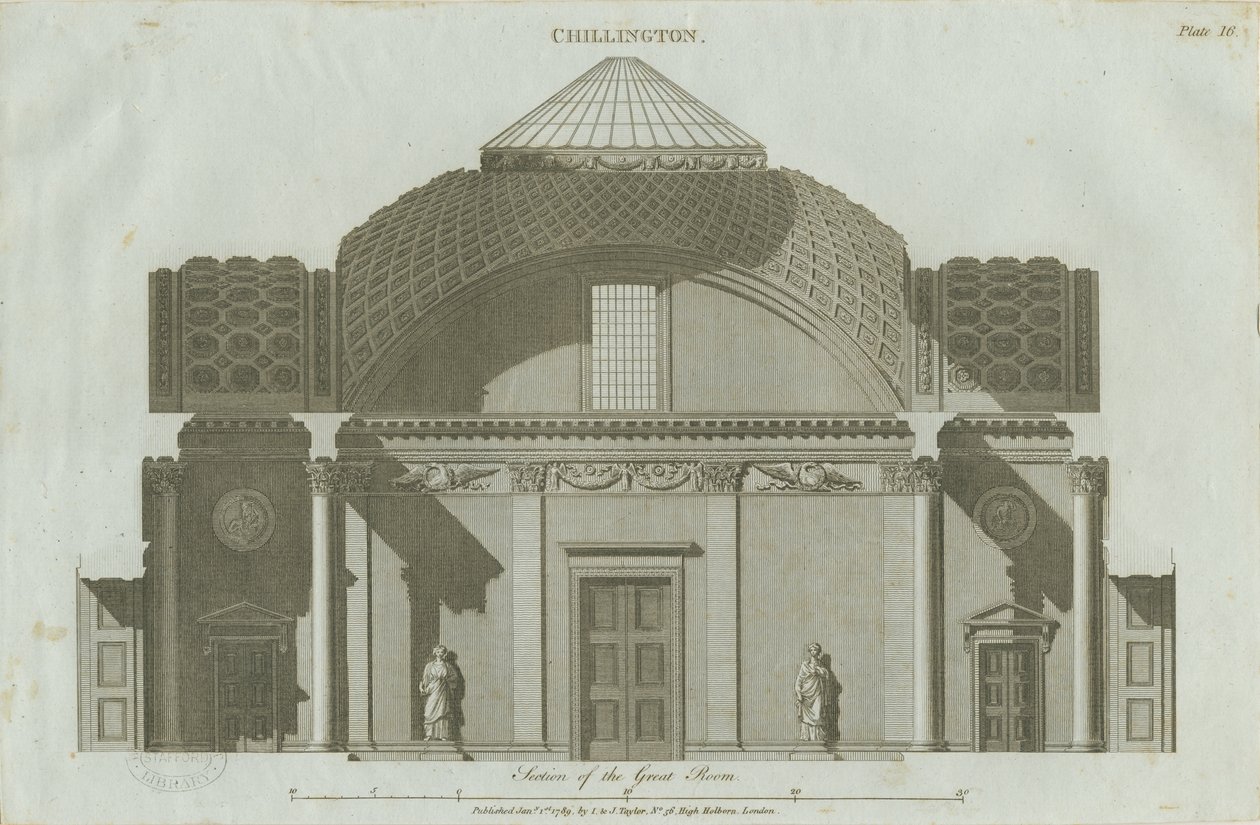 Chillington Hall: metszet alkotó: John Soane