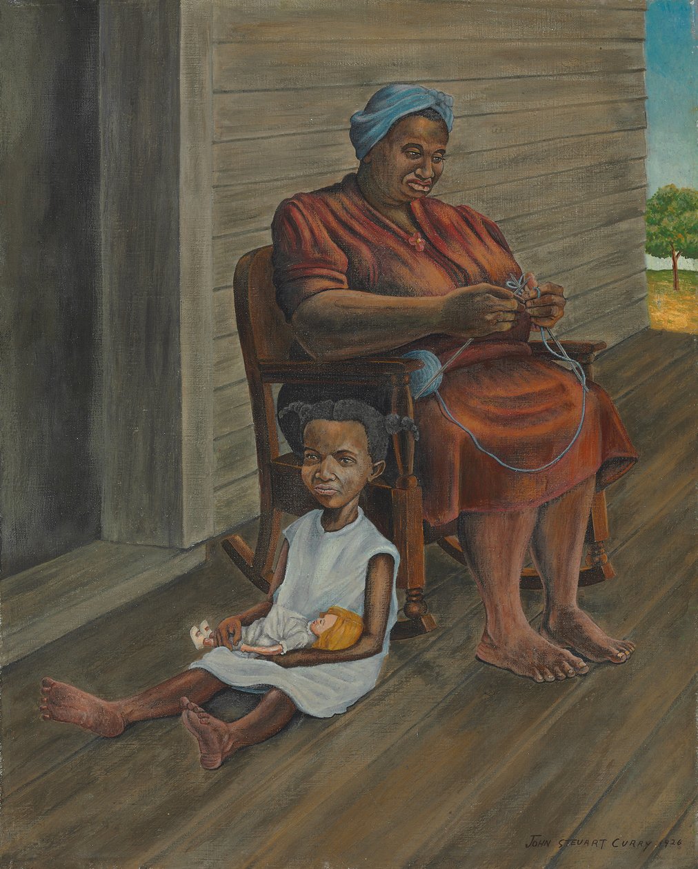 A verandánA verandán alkotó: John Steuart Curry