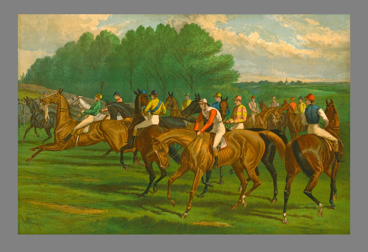 Hamis kezdet – Derby, 1883. alkotó: John Sturgess