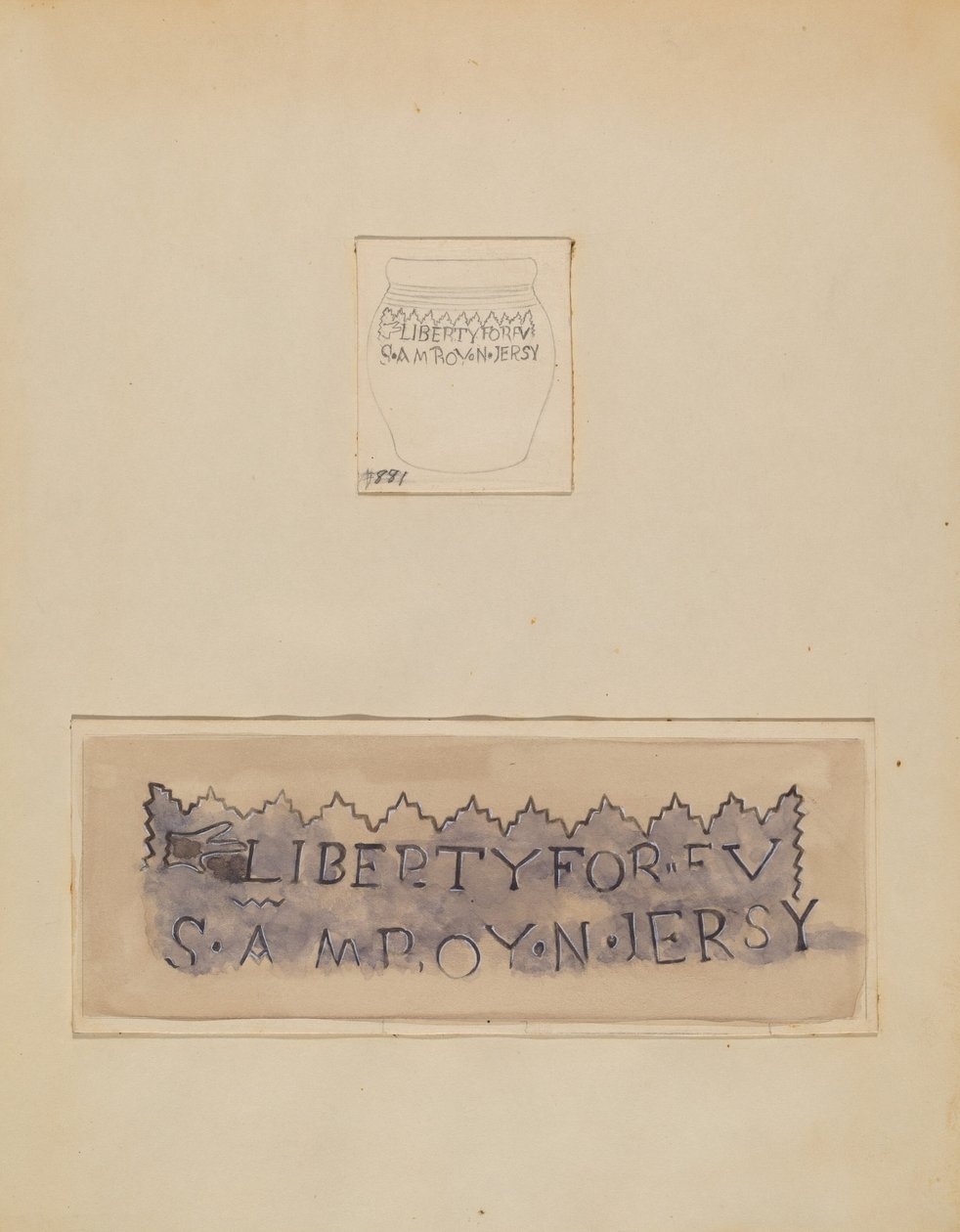 Kis edény vagy edény, c. 1938. alkotó: John Tarantino